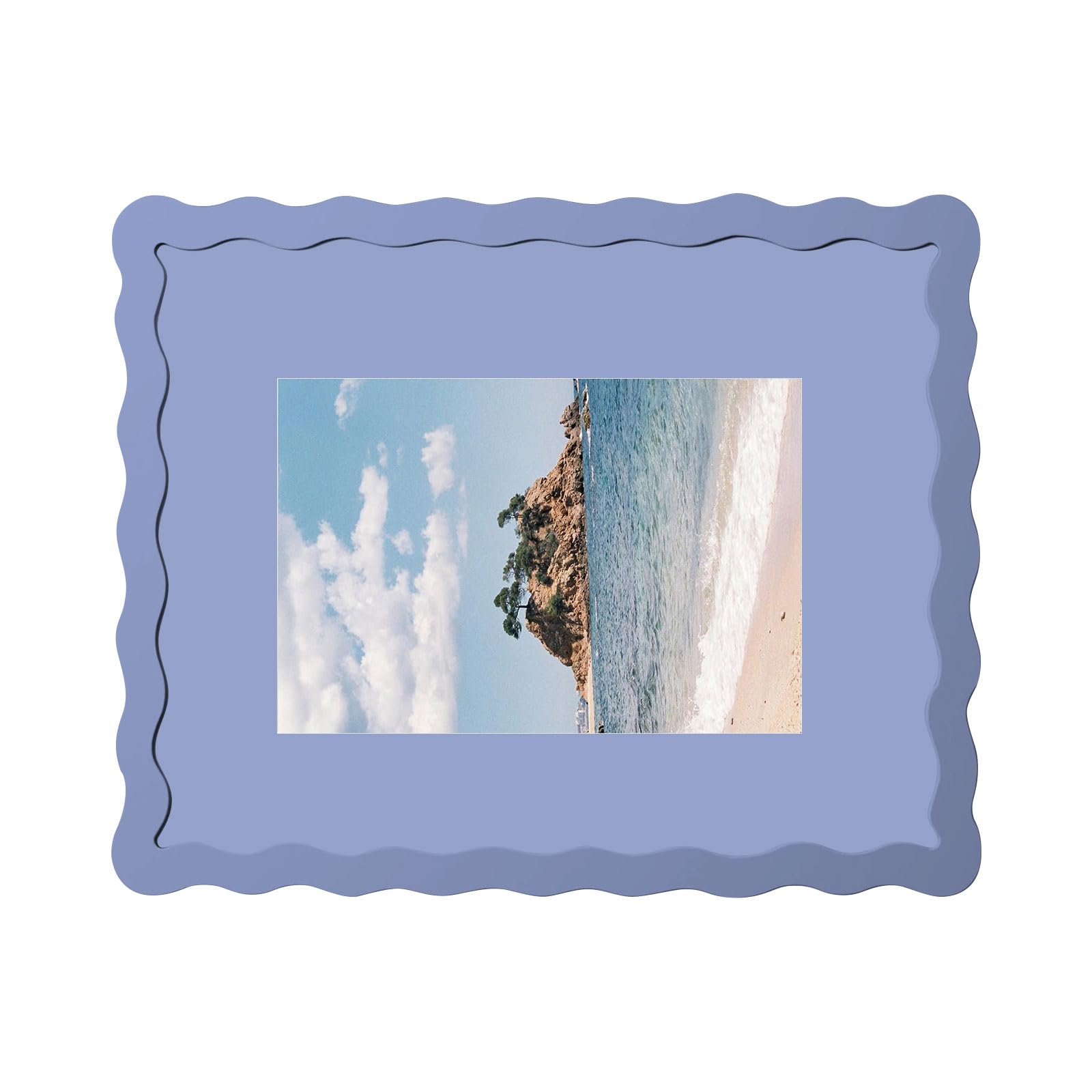 WEILWH Attractive 8x10 Inch Curved Shaped Picture Frame with Rotating Back Stand Suitable for Horizontal or Vertical Hanging Rotating Back Clip Frame