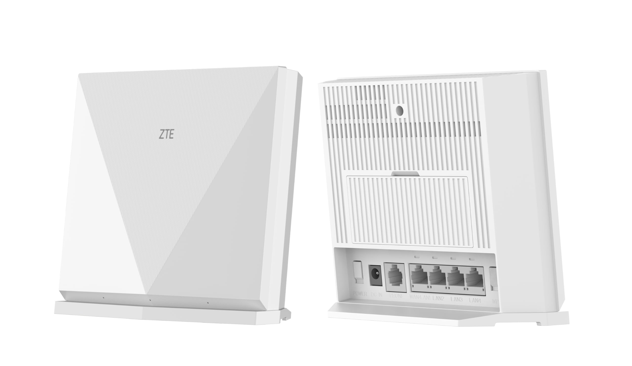 ZTE K20 Modem Router 4G LTE cat7 con SIM, WI-Fi dual-band AC1200, 4 Ethernet Ports, Connette fino a 64 Dispositivi, 2 antenne alto guadagno, alimentatore di rete, batteria backup (non incl.) [Italia]