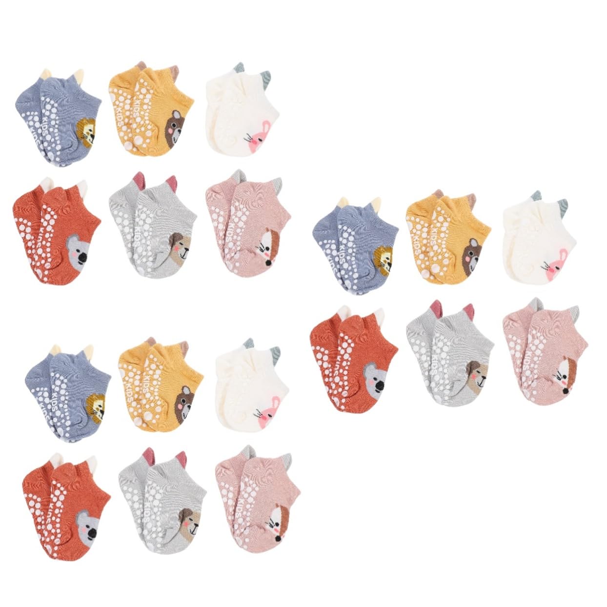 GALPADA 18paare Cartoon Socken Rutschfeste Atmungsaktive Baumwollsocken Für Kleinkinder Verschiedenen Farben Für Drinnen Und Draußen