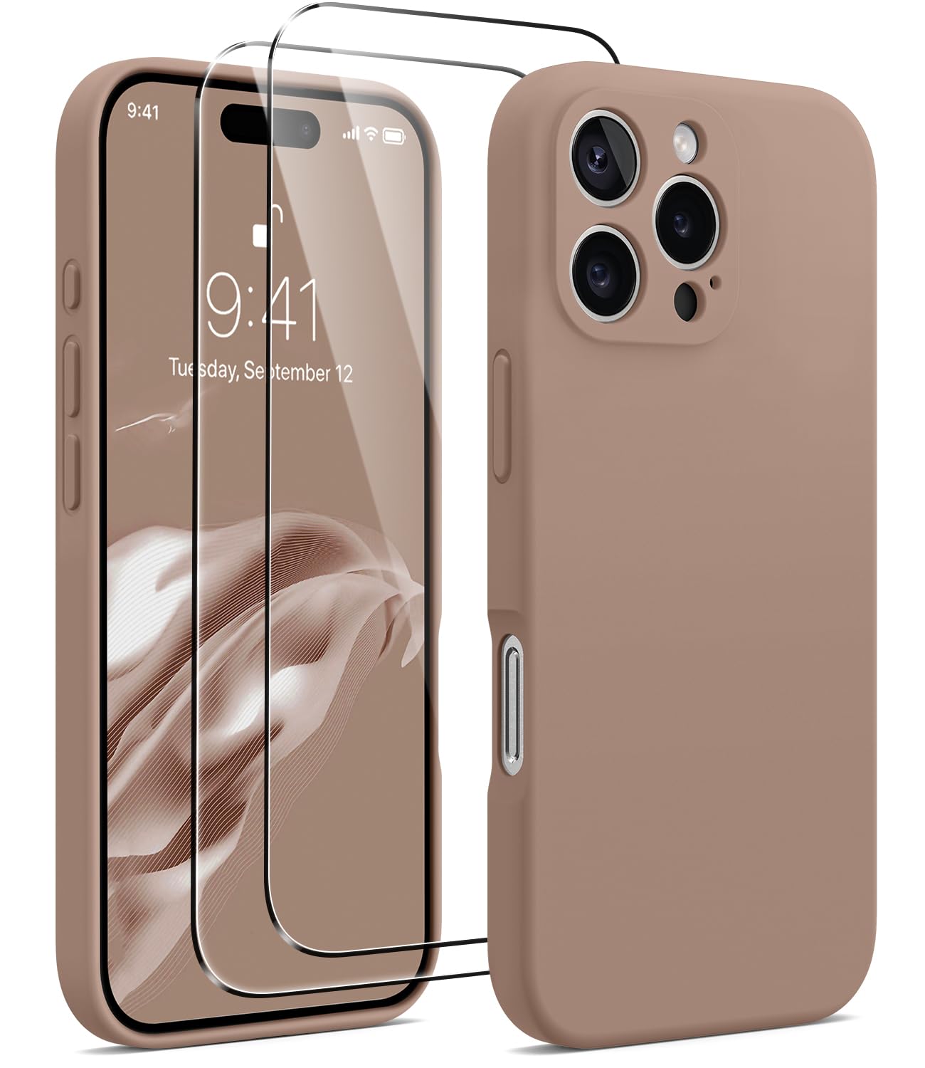 AOTESIER Magnetic for iPhone 16 Pro Max Case, [Compatible with MagSafe][Camera Protection], Food Grade Silicone Phone Case with [2 Screen Protectors],