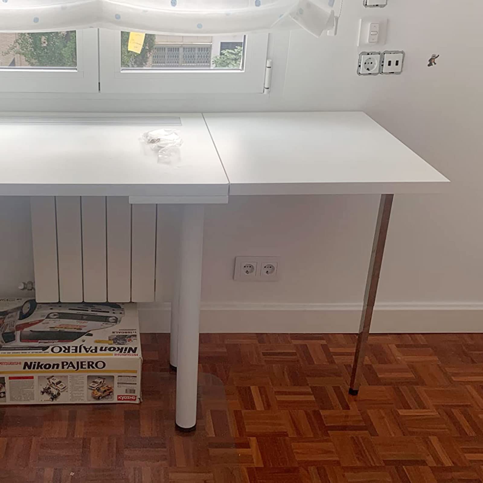 Metall Tischbeine Klappbares Tischbein Verstellbare Möbel Teleskop Tischbeine aus Edelstahl Camper-Tischsockelbein Teleskop-Stützstange, 1 STK(Size:140cm/55.1")