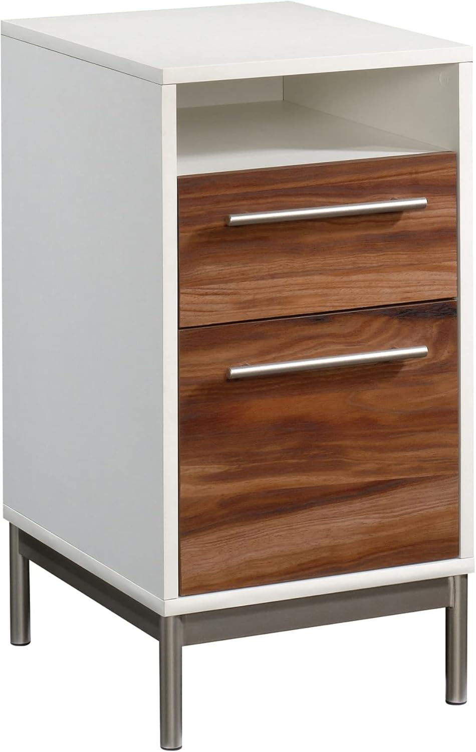 Sauder Vista Key 19"D Vertical 2-Drawer File Cabinet, Pearl Oak/Blaze Acacia