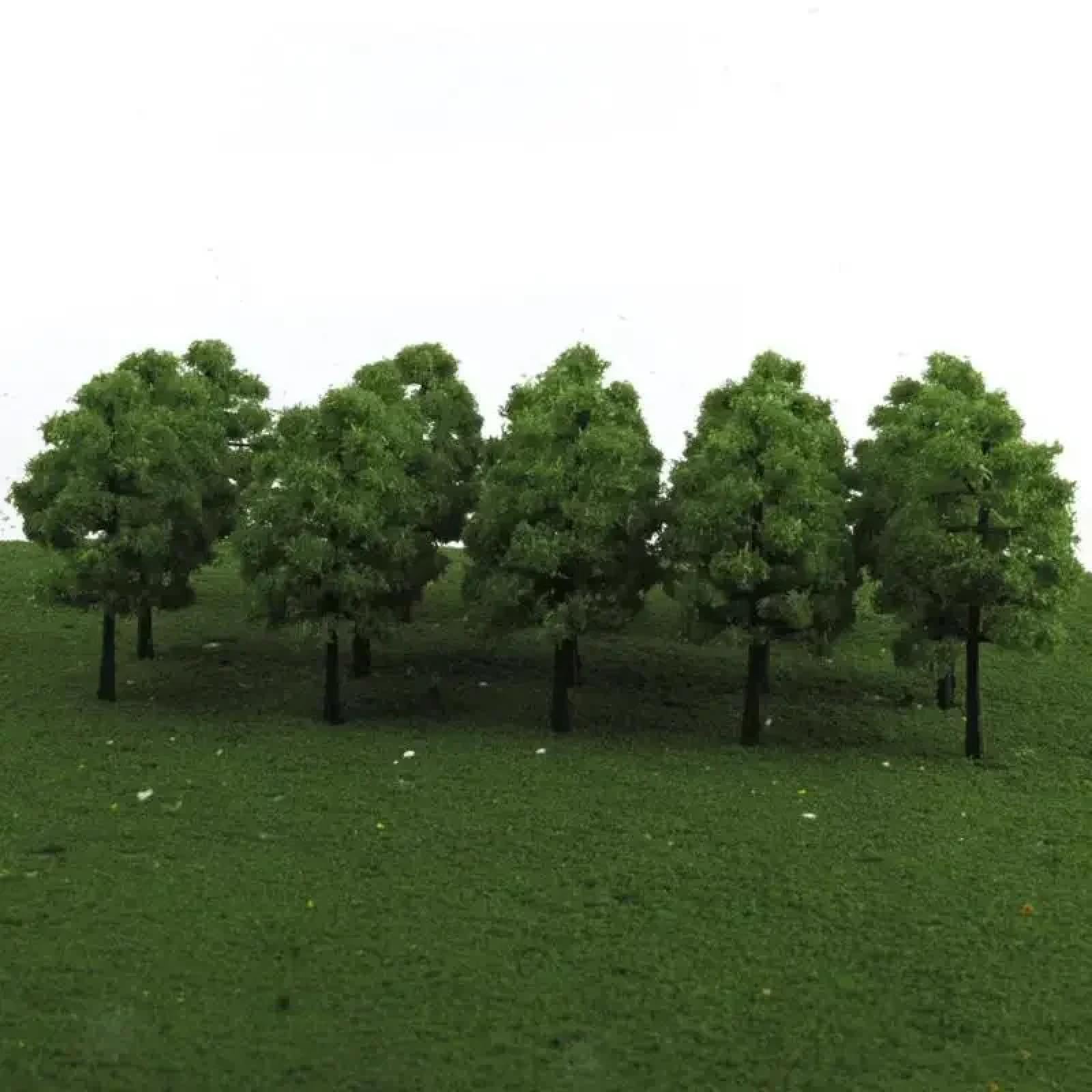 Forniture per diorama, 70 pezzi, 9 cm, in plastica, modellini di treno, albero in miniatura artificiale, decorazione ferroviaria, accessori per edifici e paesaggi
