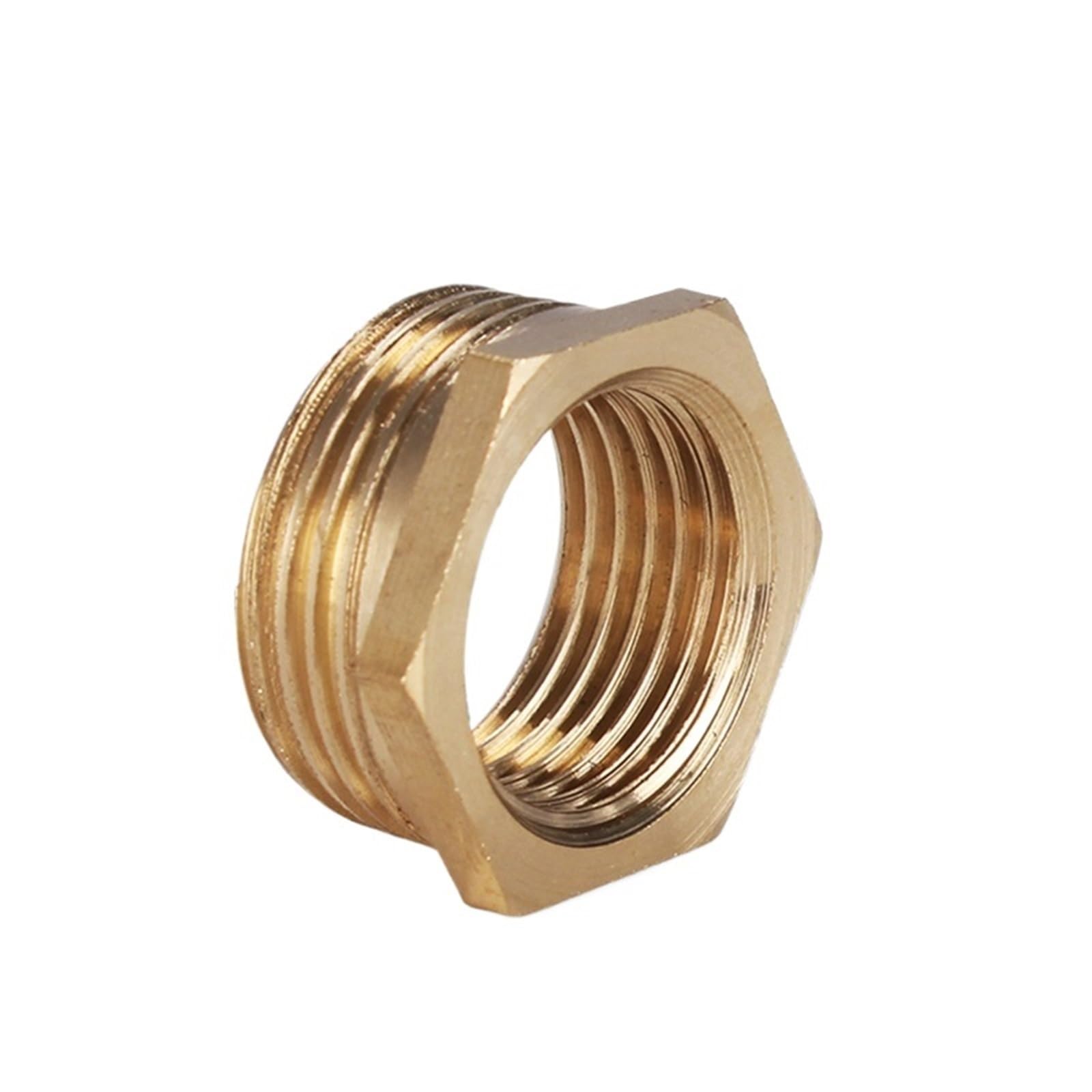 Messing Fitting Reducing Hex Bush Bushing Male to Female Connector Fuel Water Gas Oil 1/8" 1/4" 3/8" 1/2" 3/4" 1" (1-3I4, 1PC)