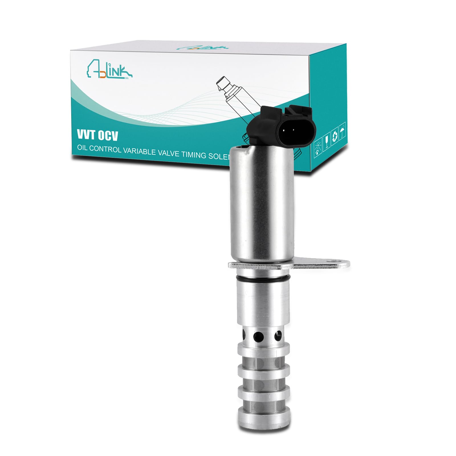 AULINK 8125680780 12615873 OCV Oil Control Variable Valve Timing VVT Solenoid For 2002-2012 Buick Rainier Chevrolet/Chevy Colorado Trailblazer GMC Canyon Hummer Isuzu Saab 12568078 12576768 4.2L 4.6L