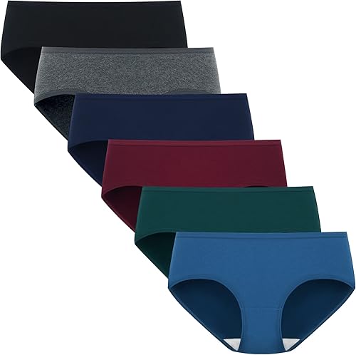 POPKOK Teen Girls Underwear Cotton Brief Panties 6 pack