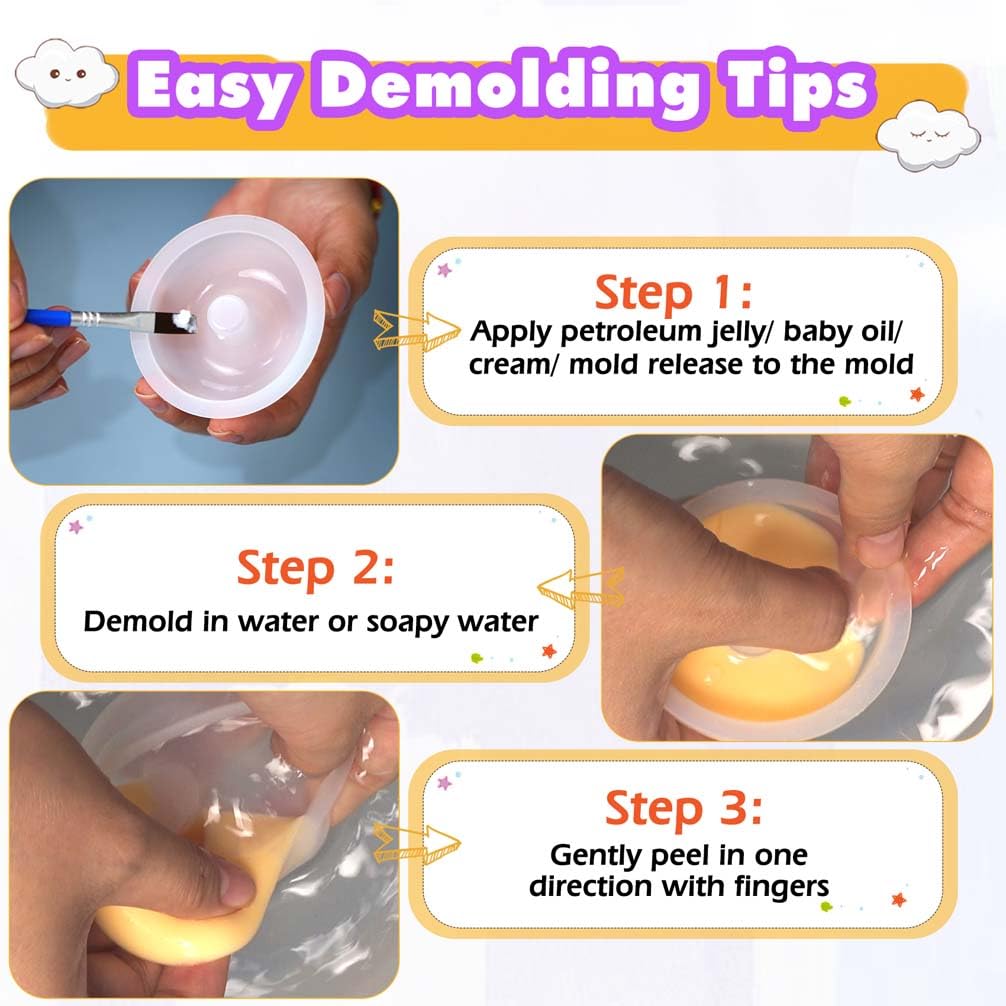 Taba Squishy Maker Kit Gel + Donut Molde de silicona + pigmento + chispas — view 5