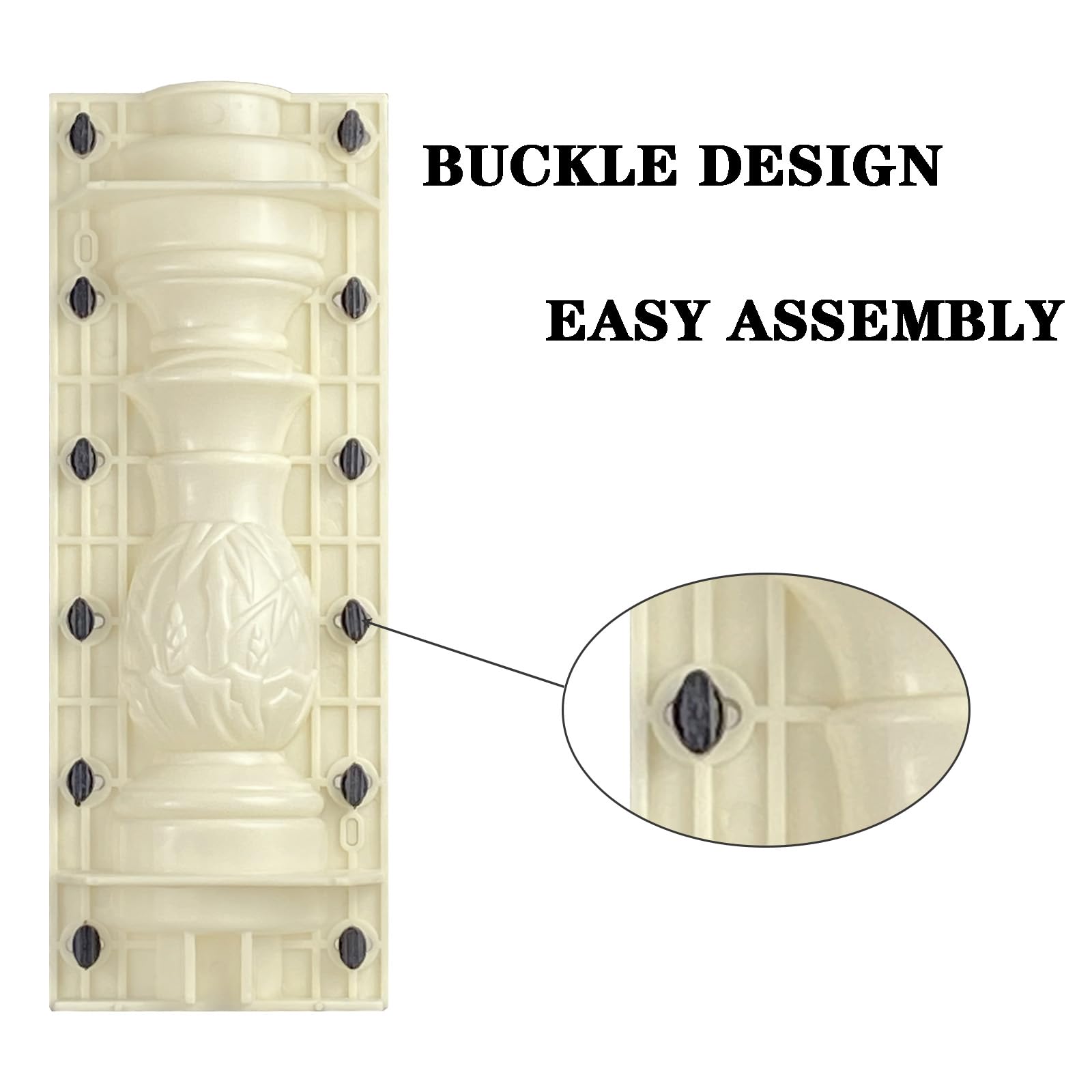 Molde de hormigón para balcón, barandilla de columna romana, hormigón, yeso, cemento, balaustradas, para decoración del hogar y el jardín (estilo 3)