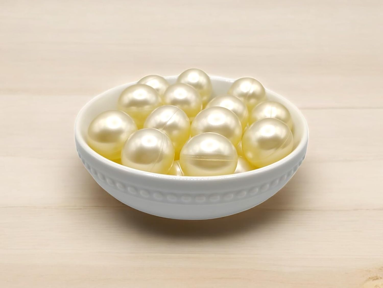 Vanilla Spice Aromatherapy Bath Pearls with Coconut Oil for Smooth, Silky, moisturized Skin (25 Count)