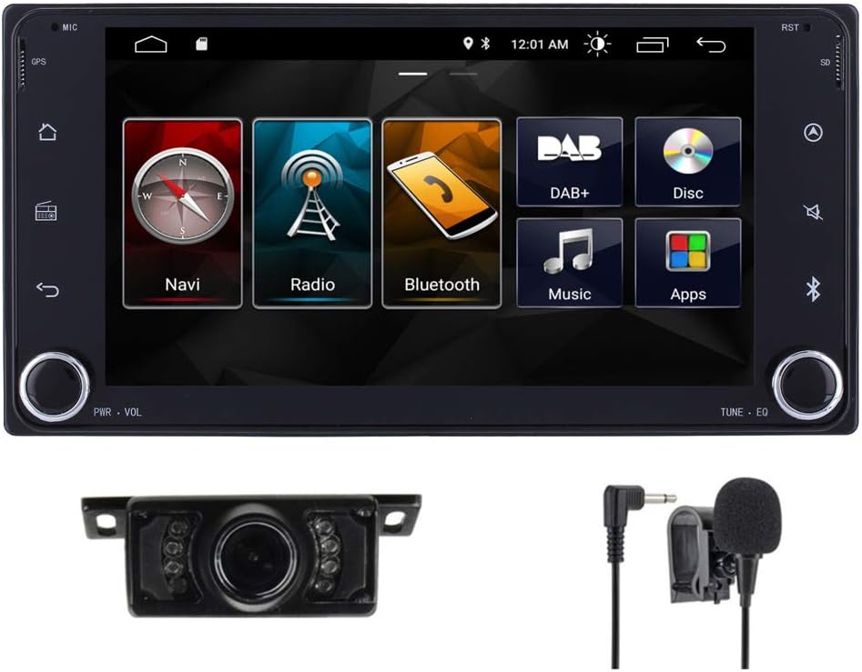 Android 8.1 Car Stereo DAB+(Included) for Toyota RAV4 Camry Corolla 4Runner Hilux Tundra Celica Auris 7Inch Sat Nav Canbus/IPS panel/Bluetooth/WIFI/4G/Multi-touch Screen/GPS/DVD Player/Touch Screen