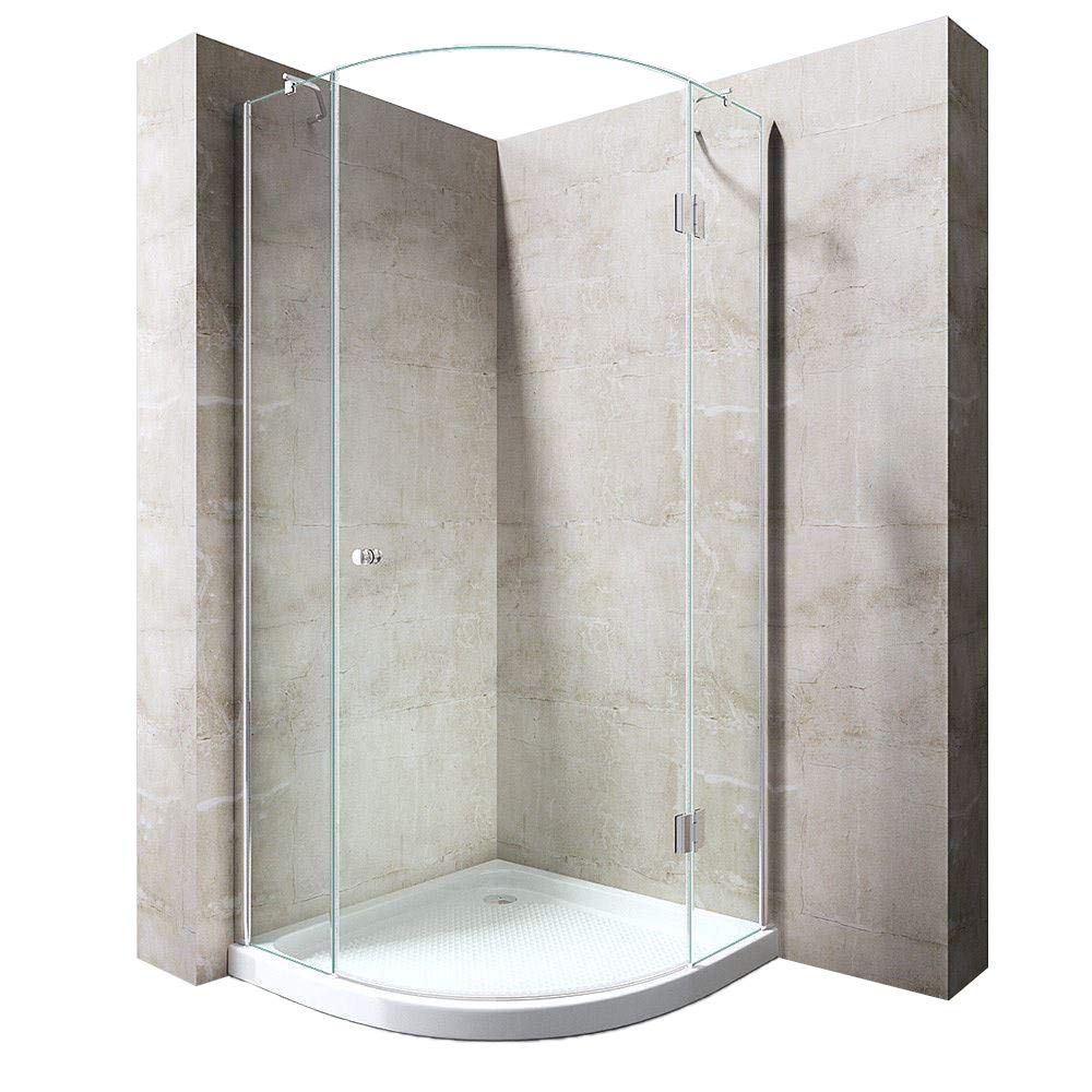 Buy Durovin Bathrooms Quadrant Frameless Shower Enclosure Hinged Door Corner Entry 8mm