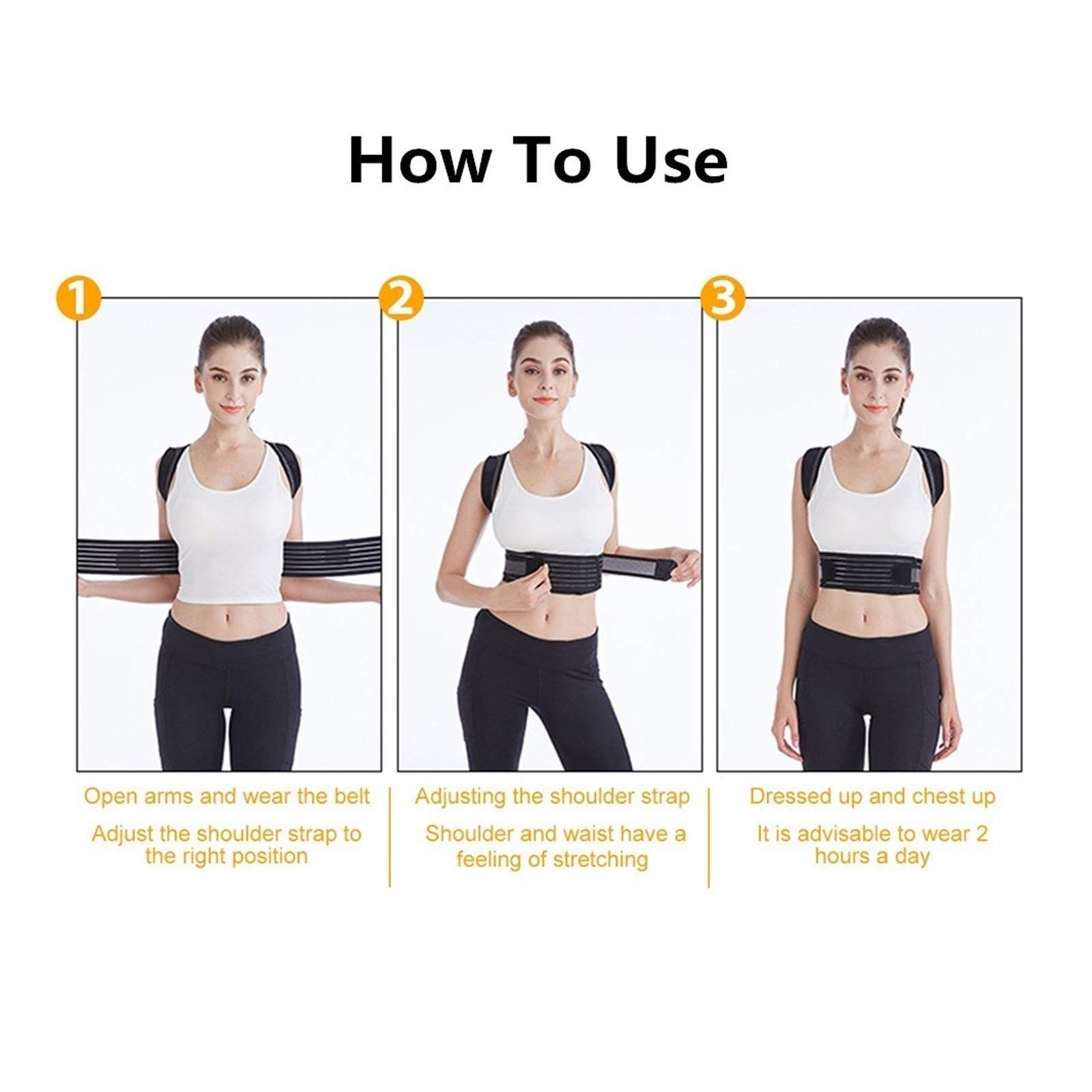 Corrector de Postura para la Espalda, Ajustable, para Hombres y Mujeres