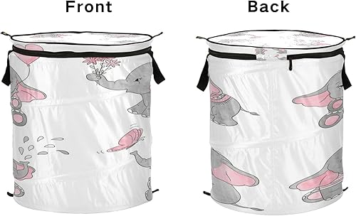 Miniatura 2 de zipper extra large collapsable durable fabric storage baskets bins for baby Cute Cartoon Baby Elephants,botes para ropa sucia