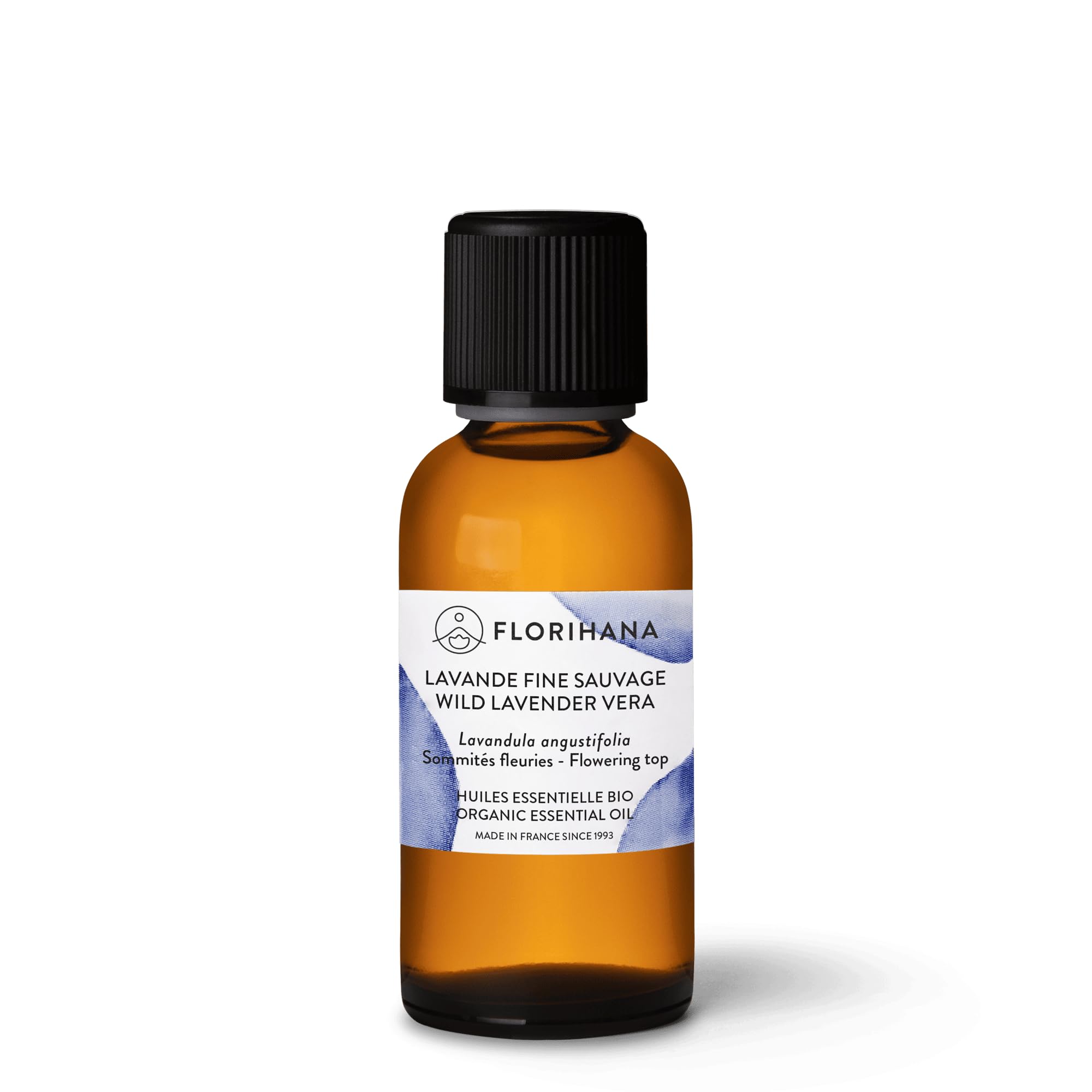 FLORIHANA Ätherisches Öl, feines, wildes Bio-Lavendel, 100 % rein und natürlich, 30 g (≈ 34,2 ml), hergestellt in Frankreich