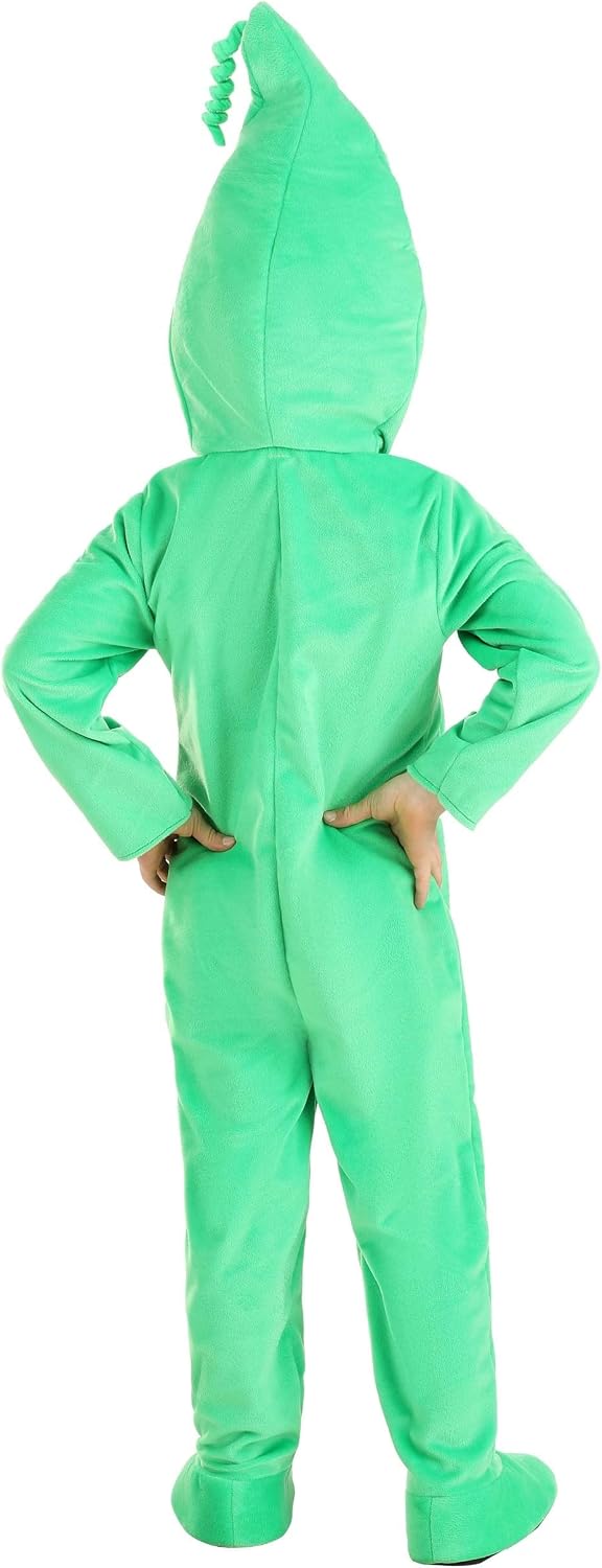 Pea Pod Toddler Costume - Jumpsuit with Fiberfill Stuffing & Foam-Backed Hood