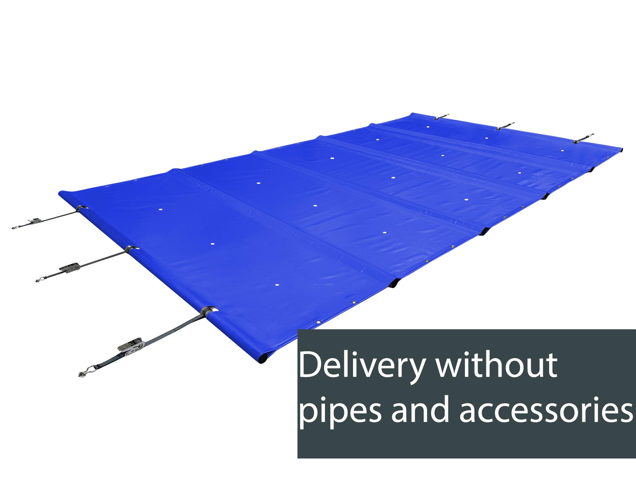 ANKO PLANEN Zwijana osłona basenowa dla maksymalnego bezpieczeństwa - plandeka PVC do samochodów ciężarowych 680 g/m² - całoroczna osłona na lato i zimę - bez drążków (3m x 5m, Antracyt RAL7016)