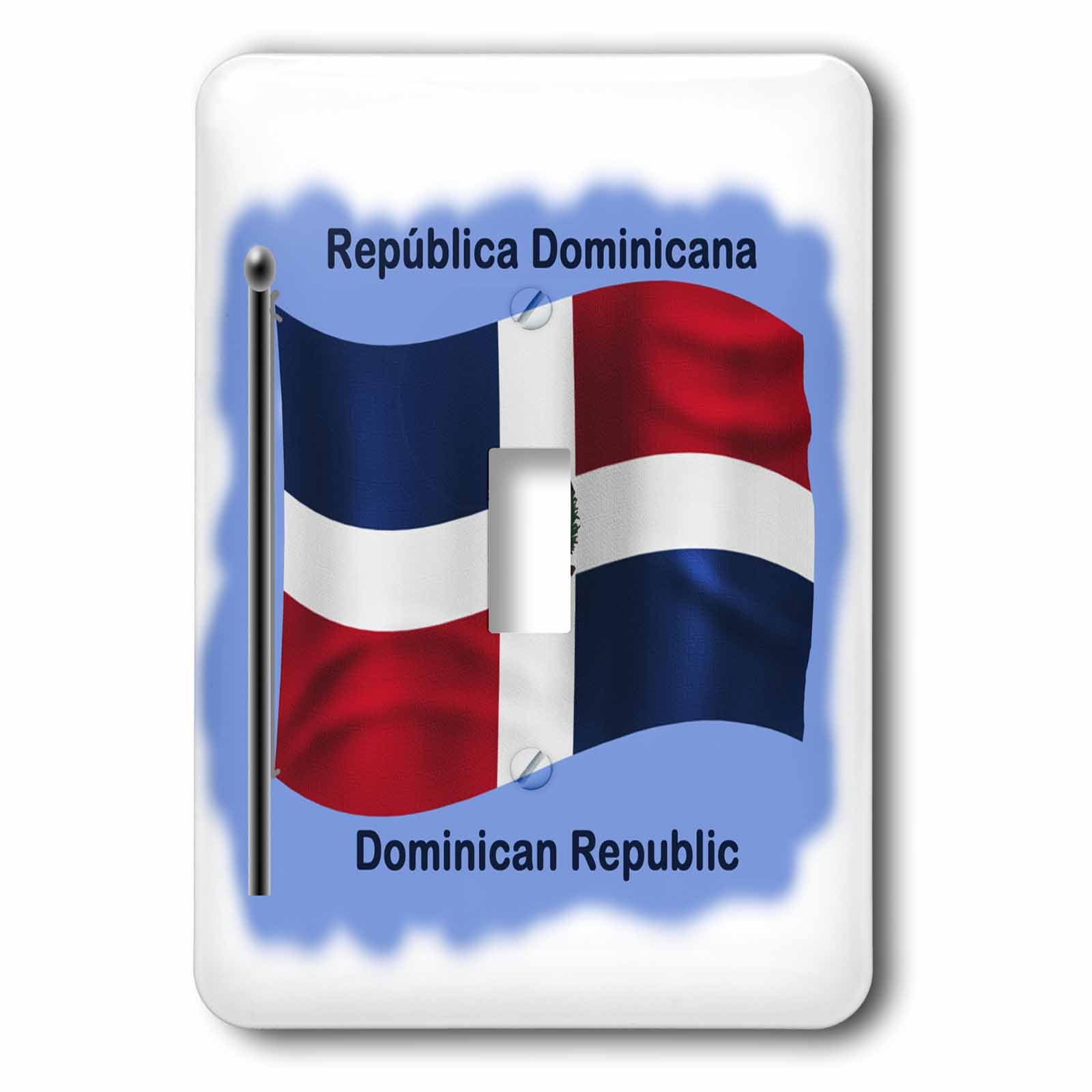 Drapeau République Dominicaine interrupteur simple finition haut de gamme