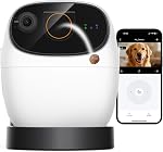 Robot M3 3K Pet Camera Treat Dispenser with 32ft Remote Tossing for Dogs & Cats – Reduces Separation Anxiety, 360° View, Indoor Security Camera with Phone App, Barking Alerts, No Subscription, 5G WiFi