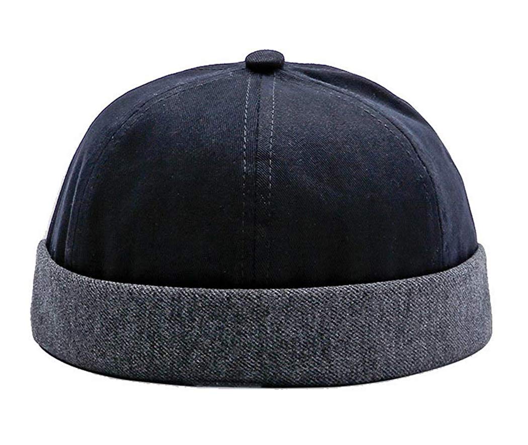 TESOON Unisex Cotton Brimless Beanie Hat Adjustable Skull Cap Sailor Cap
