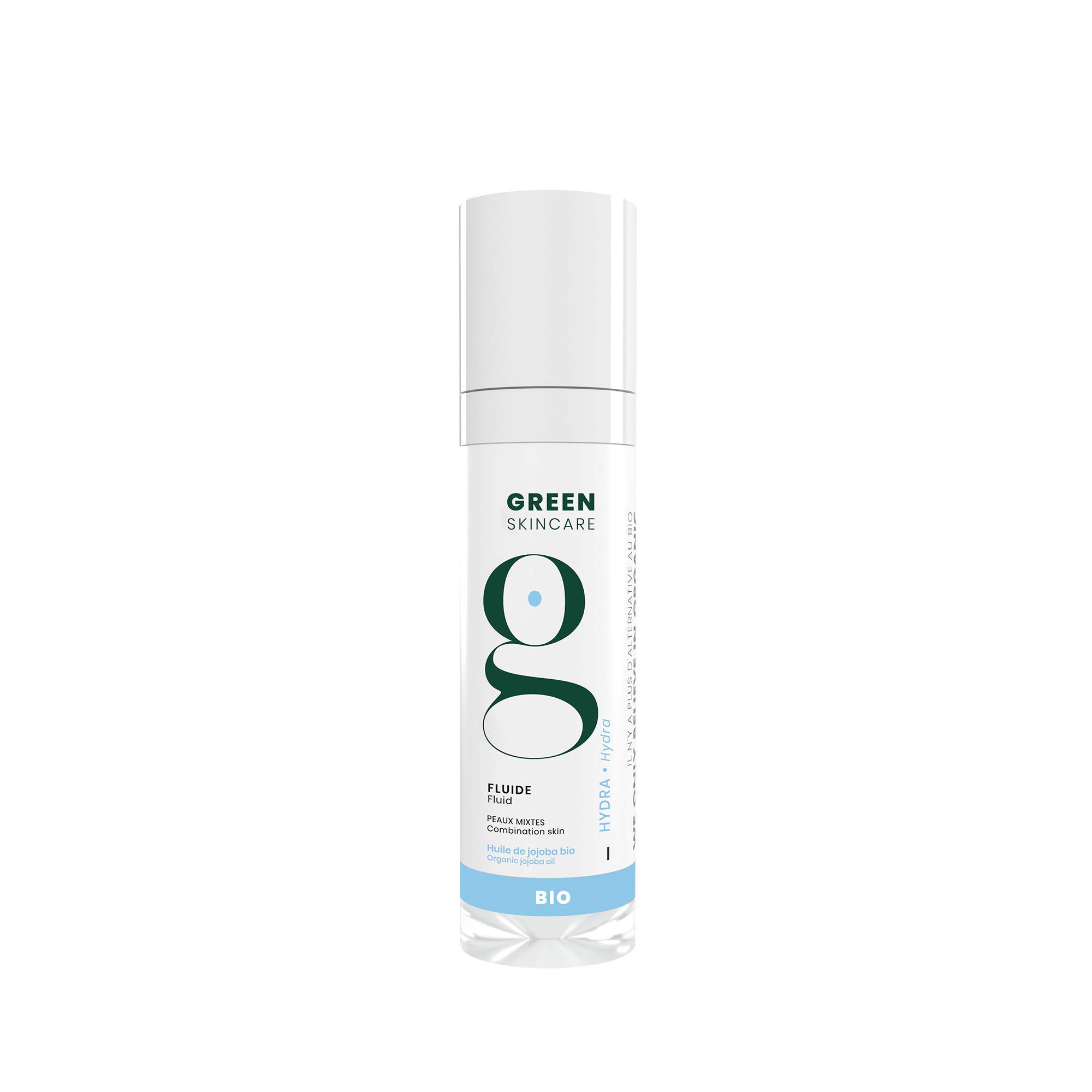 Fluide de Jour HYDRA Bio 40 ml - Hydratant pour Peaux Mixtes - Extrait de Coing Bio, Huile de Jojoba et Amande Douce - 98% Ingrédients Naturels