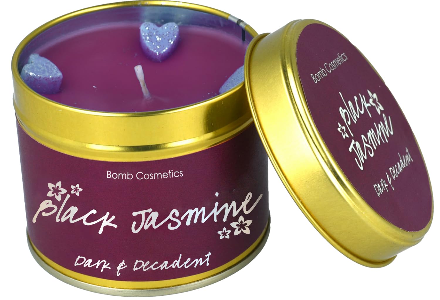 Bomb Cosmetics Unisex Black Scented Tinned Candle Jasmine