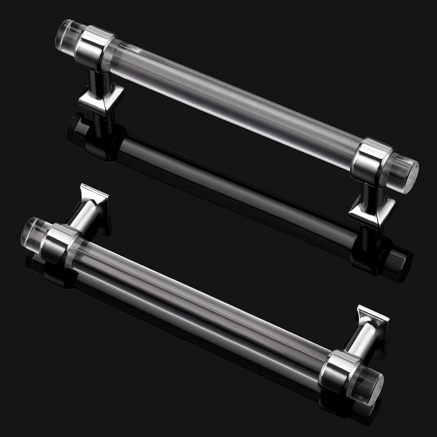 Uр Tо 60% оƒƒ 20 Pack Probrico 5 Inch Cabinet Pulls Polished Chrome Zinc Alloy with Clear Acrylic Kitchen Cabinet Handles, Drawer Pulls for Bedroom and Bathroom Cupboards and Cabinets Lіmіtеd Stосk 20 Pack Probrico 5 Inch Cabinet Pulls Polished Chrome Zinc Alloy with Clear Acrylic Kitchen Cabinet Handles, Drawer Pulls for Bedroom and Bathroom Cupboards and Cabinets