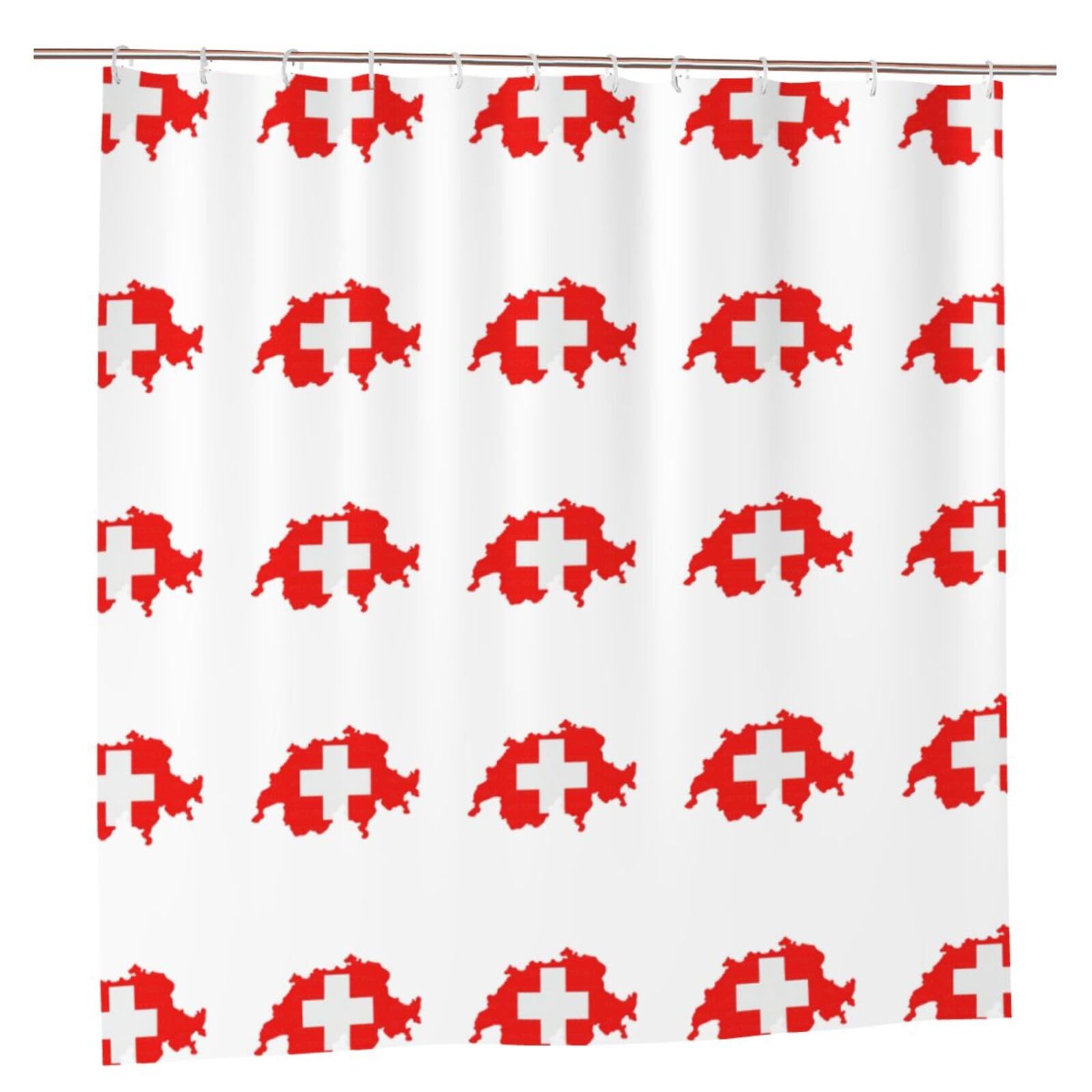 Rideau de douche en polyester Suisse 183x183cm avec 12 œillets