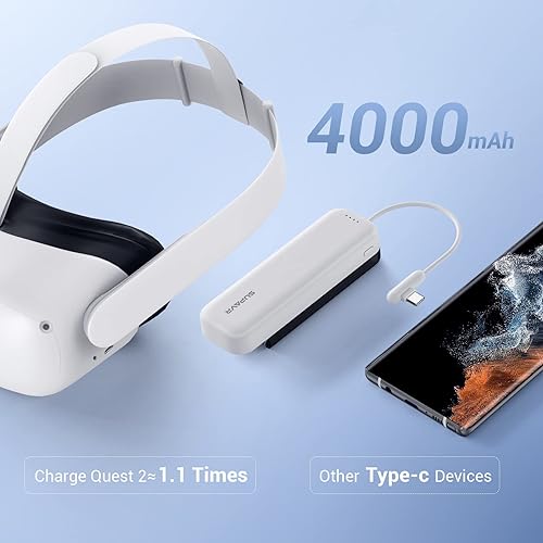 Miniatura 2 de SUPAVR Rechargeable Battery Pack for Oculus Quest 2 Accessories,4000mAh Power for VR,Compatible Elite Strap and Original Strap Lightweight