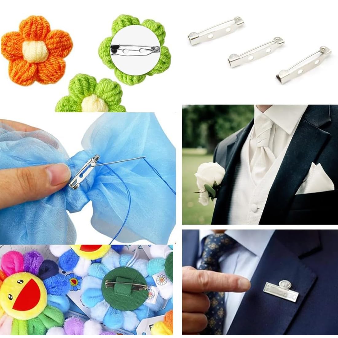 JEYORZY 200Pezzi Spilla Distintivo Spille da Bar Spille di Sicurezza, Spille Posteriori di Gioiello, Spille da Balia,Spille Metalliche,Pins di Sicurezza per Gioielli e Artigianato, Spille di Sicurezza