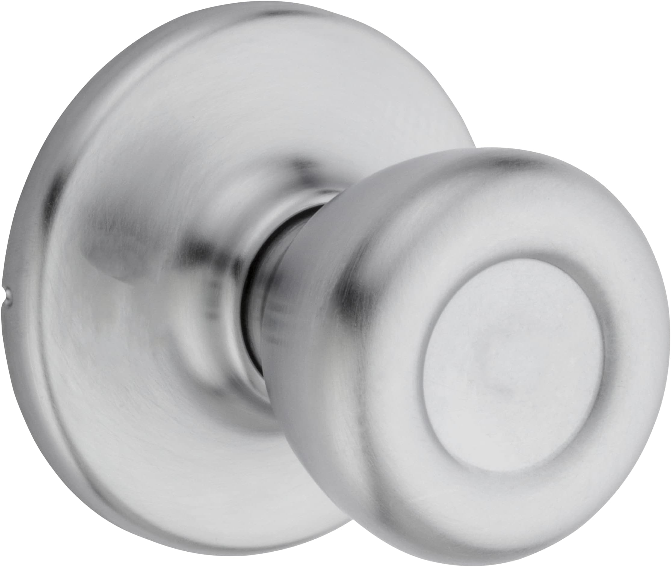 Kwikset Tylo Interior Passage Door Knob, Handle For Closet and Hallway Doors, Non-Locking Doorknob, Satin Chrome, 1 Count (Pack of 1)