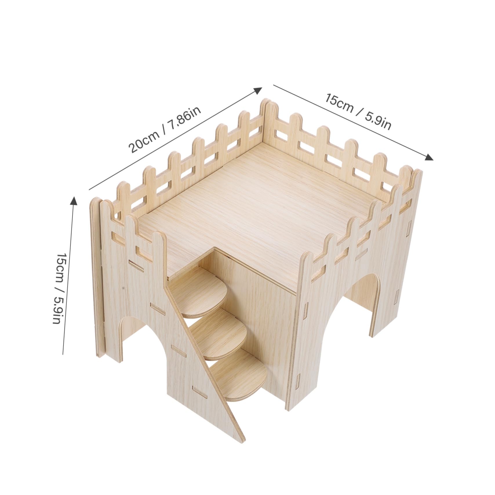 Balacoo 1Set Wooden Hamster Hideout with Ladder Durable Wear House for Pets for Guinea Pigs Hedgehogs and Hamsters Cozy Sleeping Space and Relaxation Spot