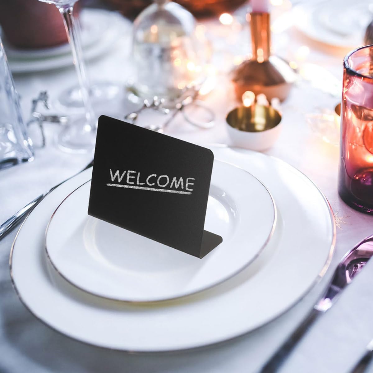 OSALADI 5 Set Mini Lavagna Nera Per Ristoranti E Buffet Segnaposto Decorativi Per Messaggi E Disegni Lavagne Riutilizzabili Per E Speciali 10 Pezzi*5