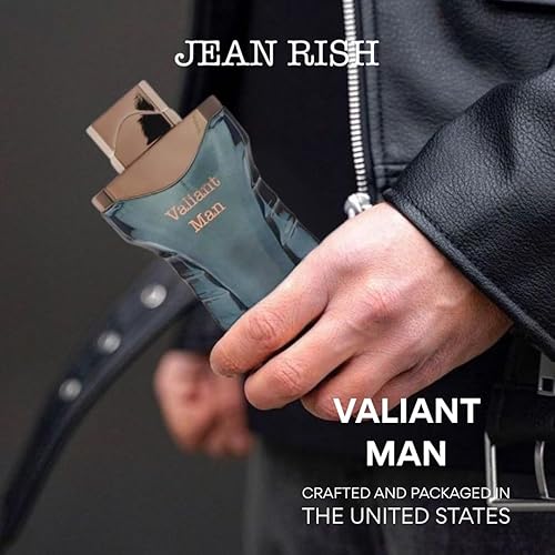 Miniatura 3 de Jean Rish Valiant Eau De Toilette - Perfumes para hombre (3.4 onzas líquidas3.4 fl oz) con notas de vainilla y madera, aroma de larga duración,