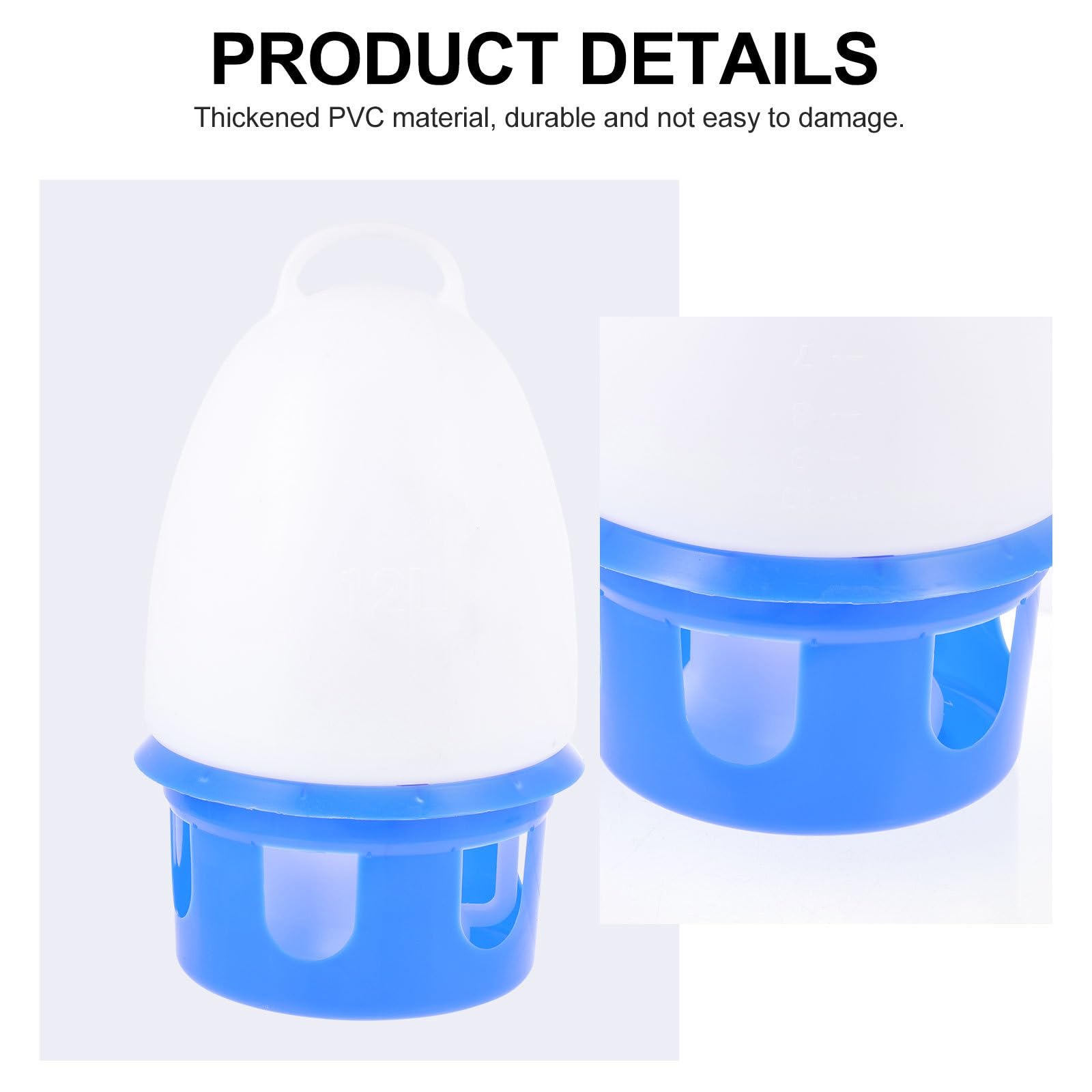 Bevitore Rotonda e Pappagalli per D'acqua in Blu Piccioni Pvc Tazza Staccabile con Funzione di Auto Bevuta, per Decorazione Domestica