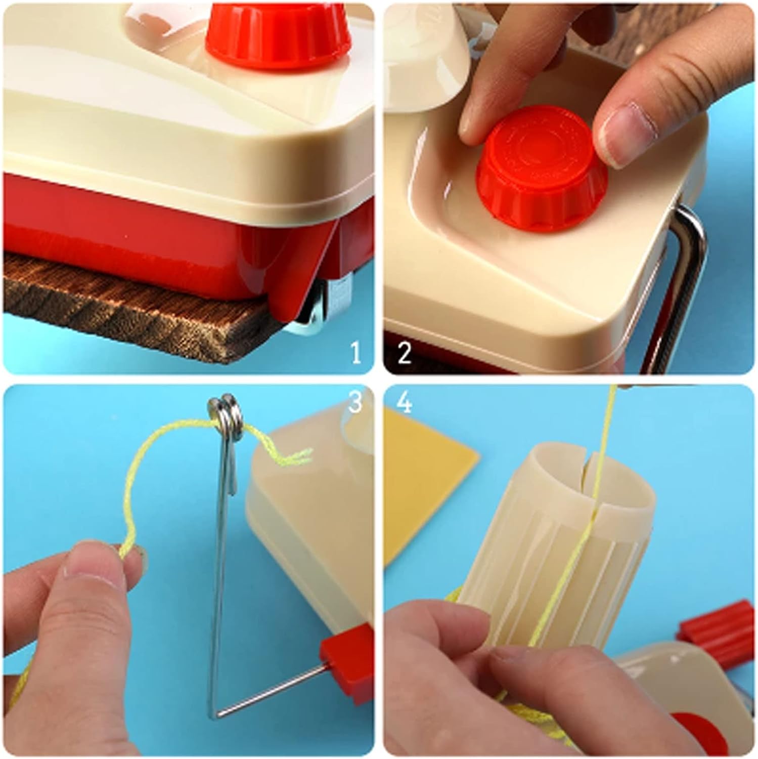 Yarn balls Winder , Convenient balls Winder for Yarn , Yarn Swift and balls Winder Combo with Easy Installation for Yarn Storage , Small Buckle Plastic Needle Yarn balls Winder Set