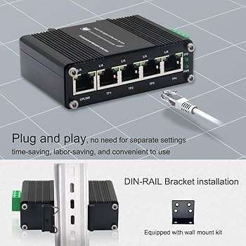 5-Port Ethernet Switch - Industrial-Grade Unmanaged Gigabit