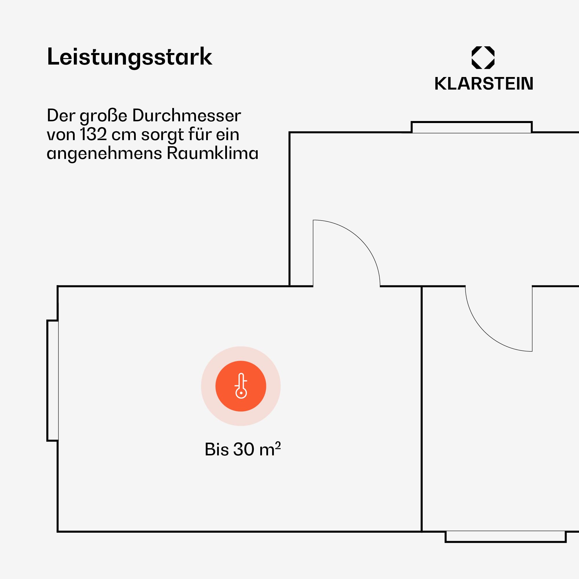 Klarstein Santa Elena Deckenventilator – Smart App & Fernbedienung, 6 Geschwindigkeiten, 132 cm, Leiser Betrieb, Sommer & Winter Modus, 10260 m³/h, Modernes Design, Weiß