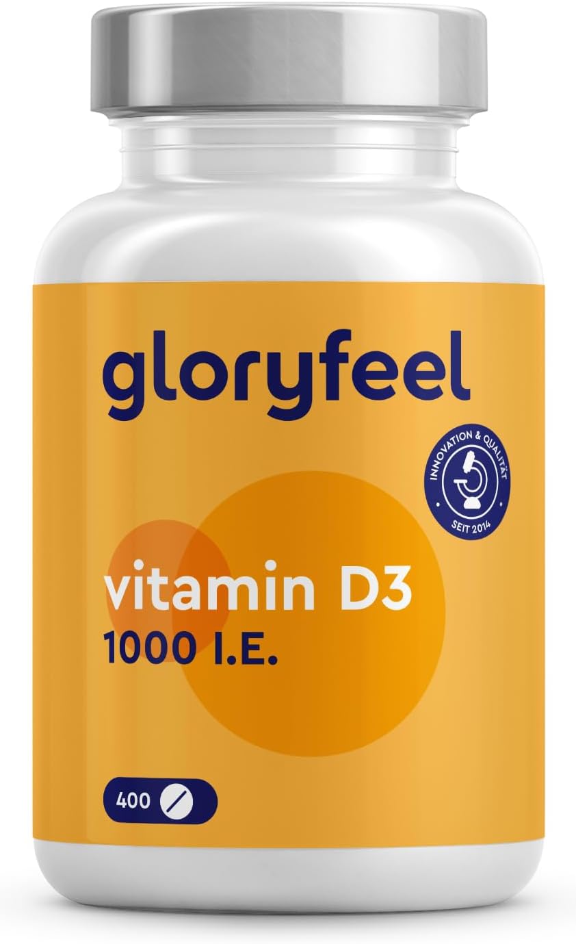 Vitamin D Sun Vitamin - 400 Tablets (13 Months) - Laboratory Tested 1000 IU Vitamin D3 Per Tablet - Supports Bones, Teeth, Muscles and Immune System* - No Additives