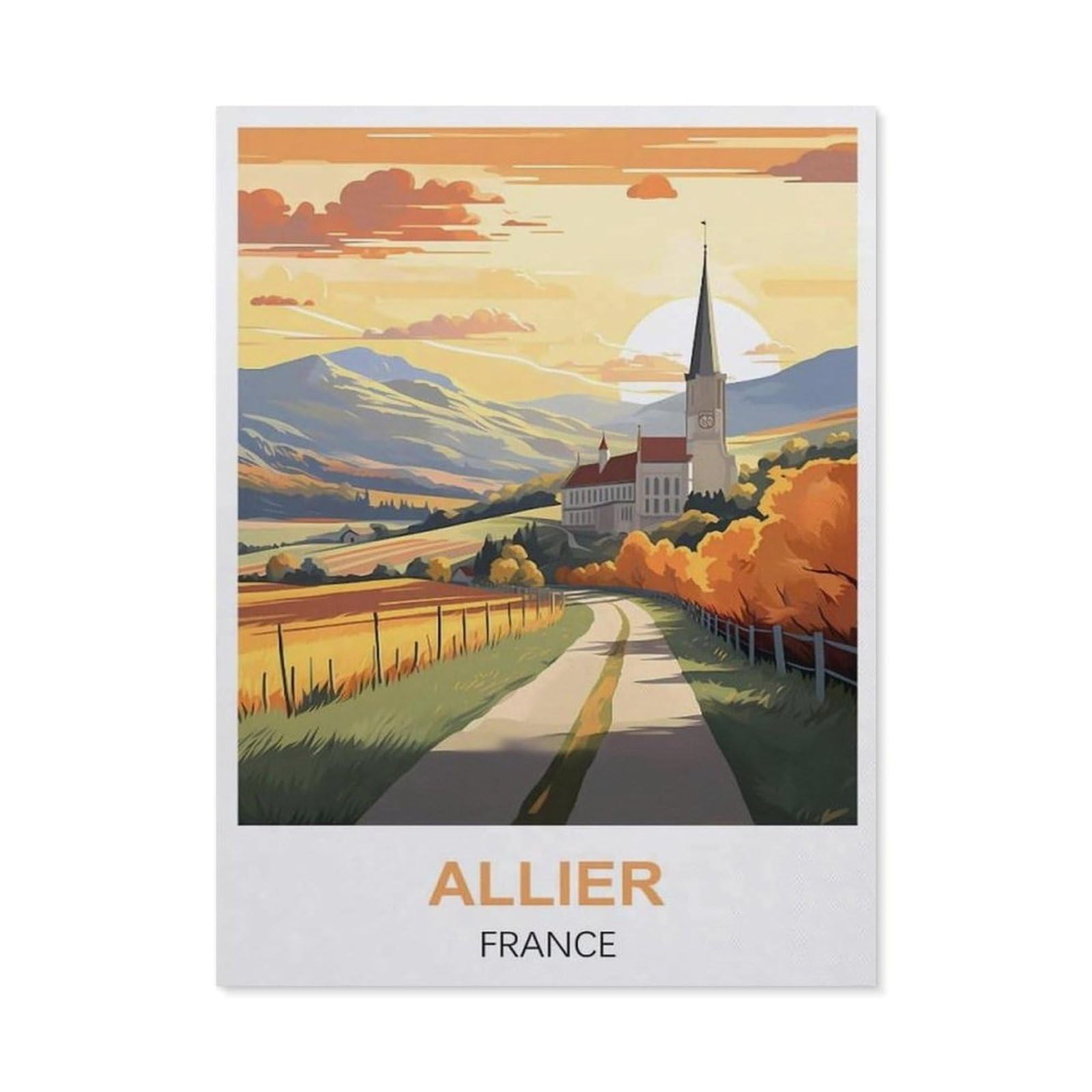 Funny Bathroom Wall Decor Signs，Allier France(15x30cm）