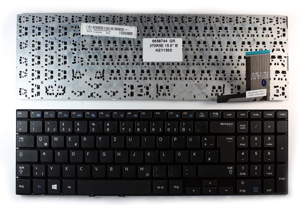 Clavier portable Samsung 370R5E Keyboards4Laptops Windows 8 Noir Allemande