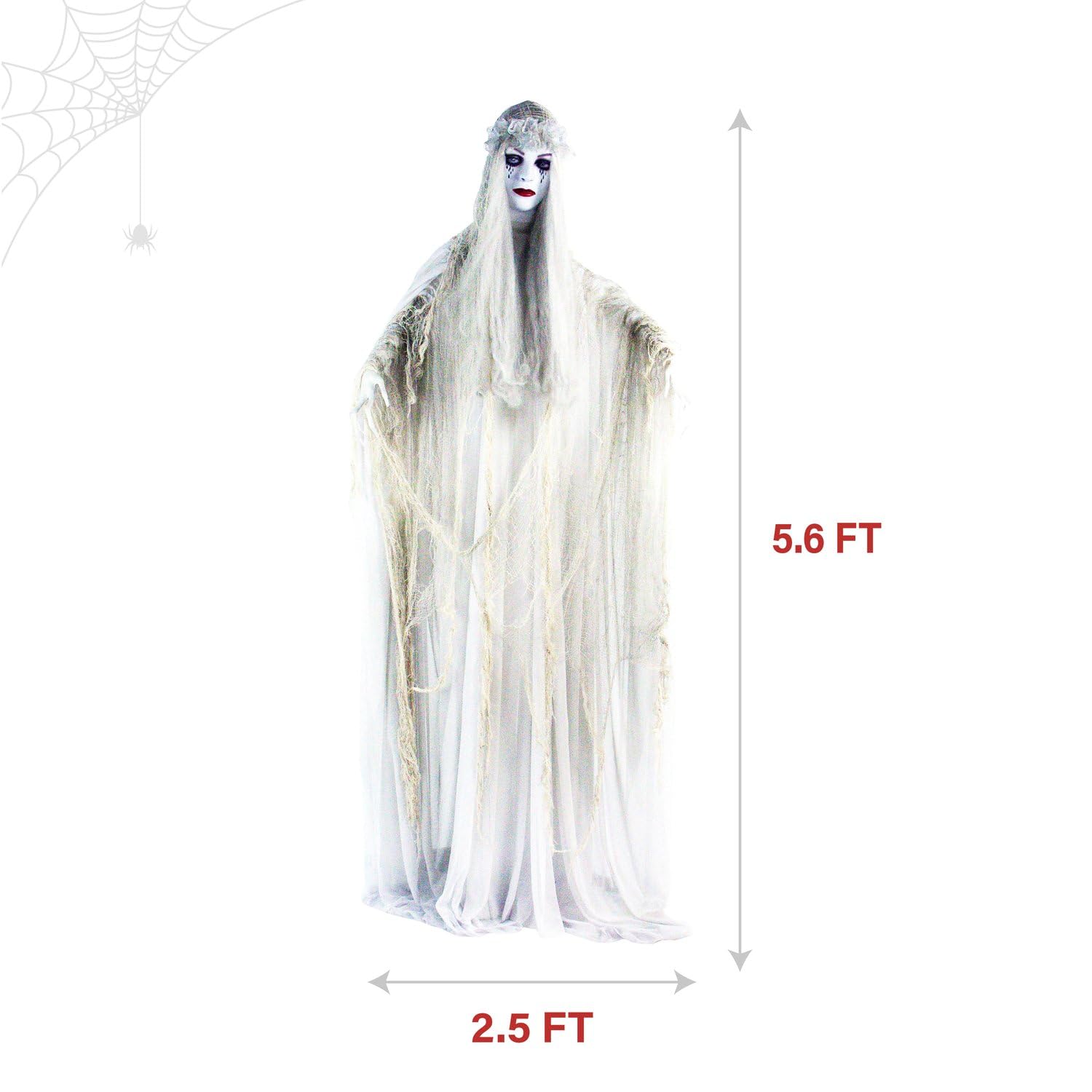 Amazon.com: Haunted Hill Farm Life-Size 5.7-Ft Scary Ghost Bride