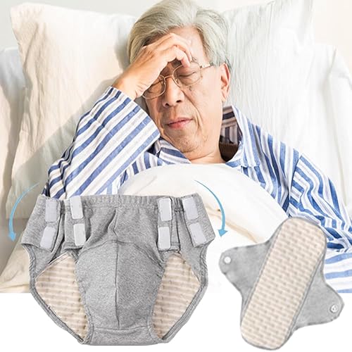 AUSTYLCO Pañal de tela para adultos a prueba de fugas con insertos, calzoncillos urinarios absorbentes reutilizables para ancianos, discapacitados,