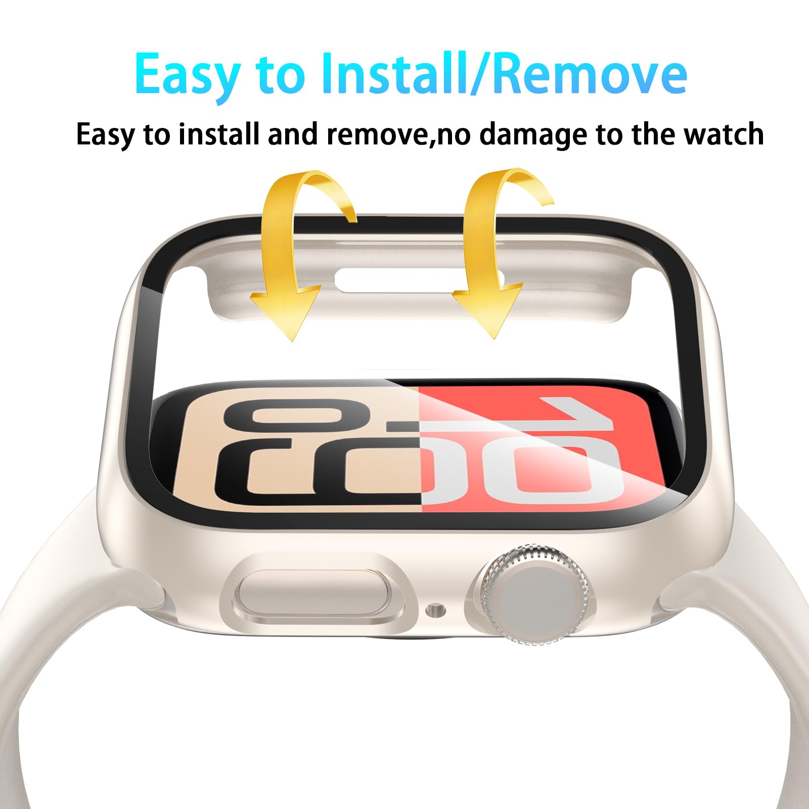 [2 Pack] Case Screen Protector Compatible with Apple Watch SE 3/2nd Gen/SE Series 6/5/4 40mm, Ultra-thin Full Coverage Protective Cover for iWatch 40 mm — view 4