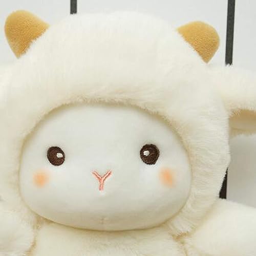 Miniatura 6 de Ovejas de peluche animales de peluche cordero, juguetes de muñecas, decoraciones blancas de 8 pulgadas