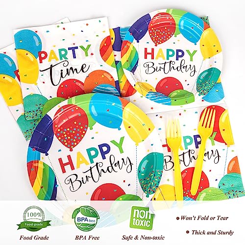 Decorlife Birthday Plates And Napkins Party Supplies Serves 24 thumb #2