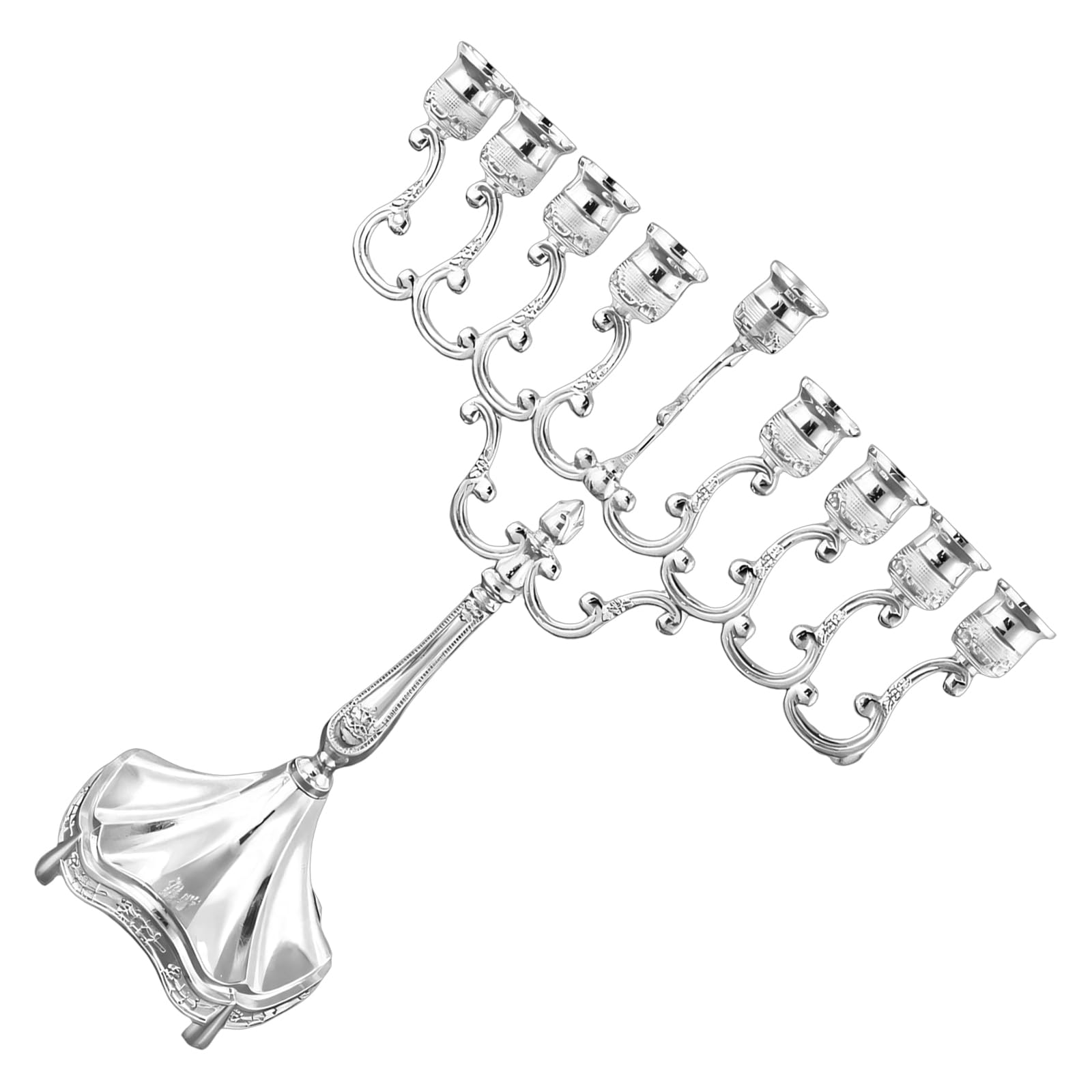 Classical Hanukkah Menorahs Holders Metal Candleholder 9 Branch Candelabra for Table Centerpieces Menorahs Candleholder