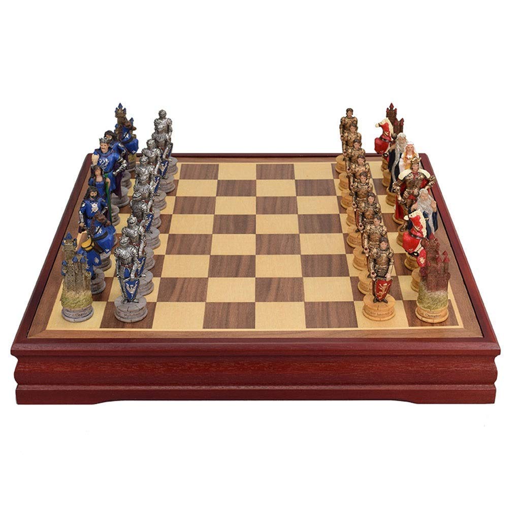 NIVOK Chess Sets With Chess Board Large Wooden Game Board Travel Games Toys Birthday Chess Set