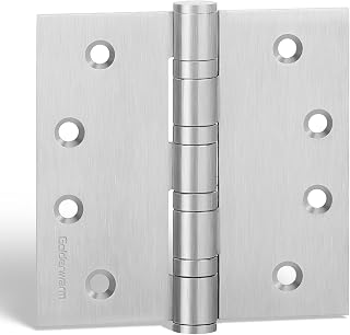 3 Pack Goldenwarm Satin Nickel 4" Door Hinges 4in x 4in with Square Corner
