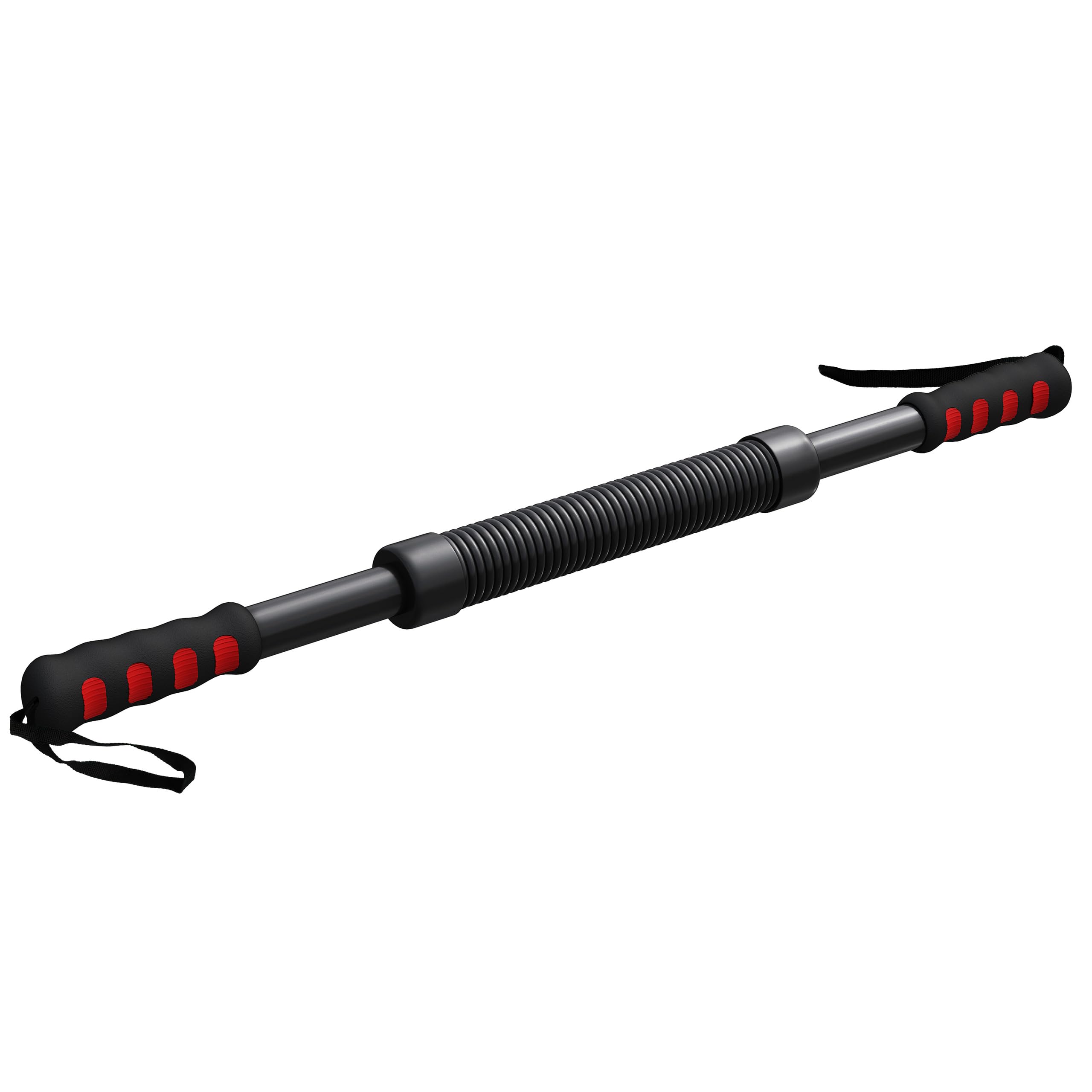 Physionics® Power Twister - In Acciao, Pieghevole, Resistenza a Scelta (20/30kg), Nero - Barra a Molla per Pettorali e Braccia, Attrezzi Palestra, Allenamento a Casa, Fitness