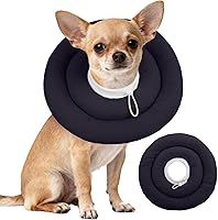 Vista 27 de IDOMIK Collar de recuperación para perros, cono suave impermeable para perro después de la cirugía, cómodo collar isabelino protector alternativo